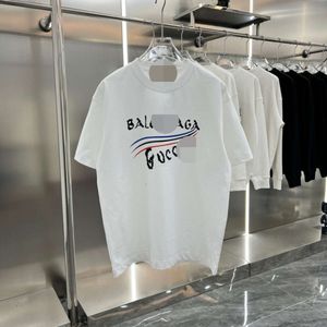 Paris G Family Co Marque de marque Pure Coton Men de courte manche S Summer American Letter T-shirt Black Round Cou