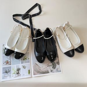 Chaussures de ballet en cuir matelassé de marque de ballet noir de créateur de luxe à Paris chaussures habillées pour femmes à tête ronde 35-40
