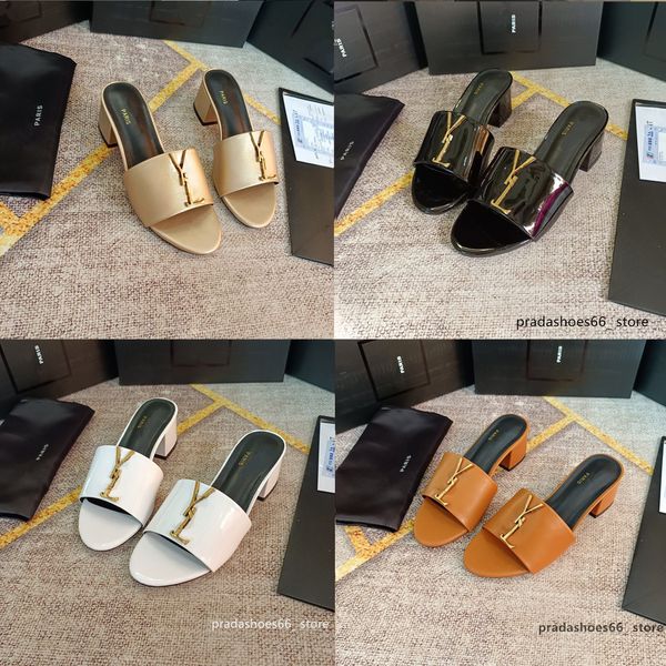 Paris designer de luxe sandales à talons hauts femmes sac ensemble 2023 chaussons design italien chaussures à talons épais été marron Sexy violet pantoufle ys