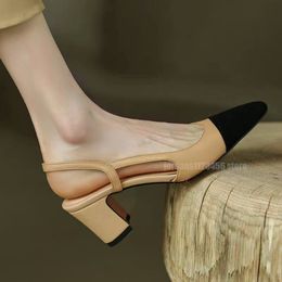Zapatos de diseñador de lujo de París Zapatos planos de ballet Sandalias con talón descubierto para mujer Zapato de marca de canal 2c Bowknot de cuero acolchado Cabeza redonda Zapato de vestir de cuero formal para mujer