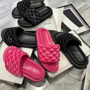 Parijs heren- en damespantoffels luxe designersandalen modieuze gewatteerde paar pantoffels merk visgraatpantoffels gewatteerde kanaal casual schoenen designer schoenen