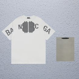 PARIS Men's Designer de diseñador de camisetas BA Camiseta de manga corta Camiseta de ajuste de camiseta de algodón puro de algodón puro