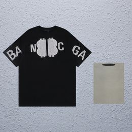 PARIS Men's Tams Designer Brand BA Camiseta de manga corta Camiseta de algodón puro Camiseta suelta Camiseta con tecnología de diamantes calientes Munas cortas