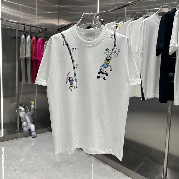 T-shirt pour hommes de Paris T-shirt T-shirt Luxury Pure Coton Imprimé et brodé T-shirt Classic White White's Femme à manches Coton Coton Coton Coton T-shirt Top
