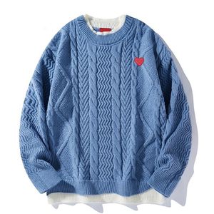 París, sudadera con capucha de lana para hombre, diseñador, prendas de punto clásicas de corazón, prendas de punto, suéter para mujer, cárdigan, cuello marinero, ropa de calle