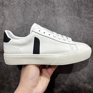 Paris Men Women Designer Casual schoenen Classic Leather Volley Lace-Up Sneakers White Black Green Mens Dames Campo Chromefree Leather Sneaker Fashion Shoe