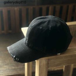 Nueva marca de moda de París, anillo de Metal, anillo de hierro, viejo agujero roto, gorra de béisbol, hombres y mujeres, personalidad, gorra de calle alta, pareja