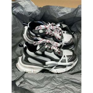 Paris neuvième génération 3XL papas chaussures Belenciaga 2024 été nouvelle taille haute semelle épaisse chaussures de sport en cuir véritable porté chaussures pour femmes