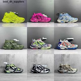 Paris Runner Seven Generation Dad Shoes heren- en dameskleurenpaar gebruikt geborsteld graffiti dikke zool ademende casual sportschoenen