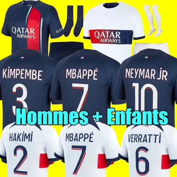 Paris Saint 7 Kylian Mbappe 2023 2024 Maillot de football Germain 4 Manuel Ugarte 37 Milan Skriniar 21 Lucas Hernandez 19 Lee Kang-in 11 Marco Asensio 27 Cher Ndour à domicile