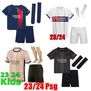 Maillots de football Paris 2023 2024 MBAPPE Maillot de football N.Mendes M.ASENSIO Lee Kang dans Maillots Maillot de football 23 24 Kit enfants Paris avec chaussettes uniforme enfants maillot de foot