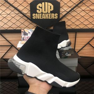 paris chaussette chaussures de sport hommes femmes Plate-forme designer sneaker Slip-On speed trainer noir blanc semelle extérieure baskets de luxe plate-forme respirante bottes chaussure