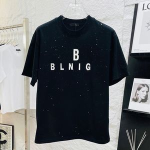 Paris Style Allover Stars Noctilucent Tee Designer T-shirt Printemps Eté Casual Mode Skateboard Hommes Femmes Tshirt 24ss 0119