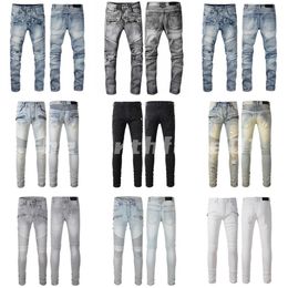 Paris estilo moda masculina jeans simples verão leve calças jeans tamanho grande designer casual sólido clássico reto jean para ma272j