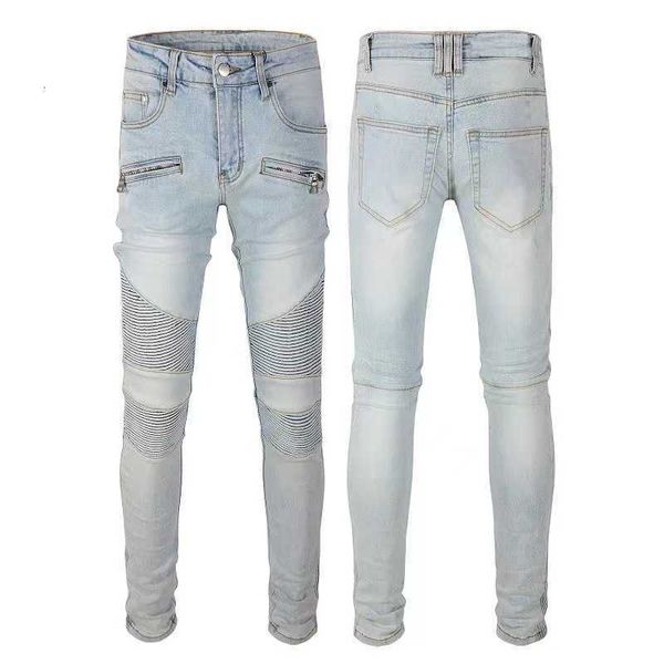 Paris Style Mode Hommes Jeans Simple Été Léger Denim Pantalon Grande Taille Designer Casual Solide Classique Jean Droit Pour Homme 0NKU