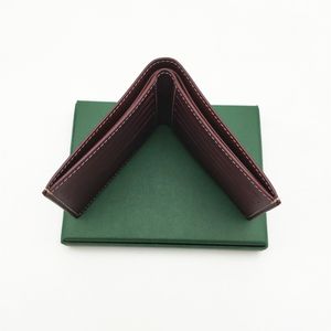 Portefeuilles à hommes courts pour hommes petit portefeuille enduit de portefeuille avec des portefeuilles à boufond multiples en cuir véritable avec boîte et sac en papier