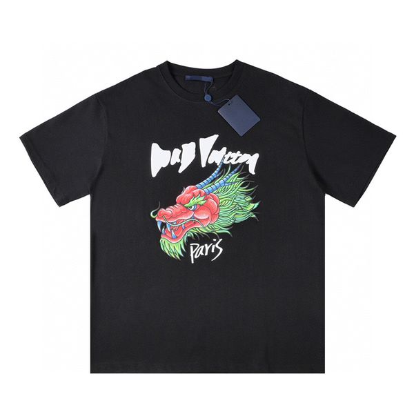 Paris Style Hommes Designer Tee Dragon Head Imprimer T-shirt Summer Street Skateboard À Manches Courtes Tshirt 24ss 0112