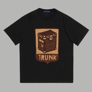 Paris Style surdimensionné Trunk Box Imprimer Vintage Tee Designer T-shirt Printemps Eté Casual Mode Skateboard Hommes Femmes Tshirt 24ss 0223
