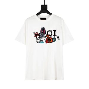 Camiseta de manga corta informal con logo de letras, zapatos pequeños para mujer y hombre, marca de moda de verano de París