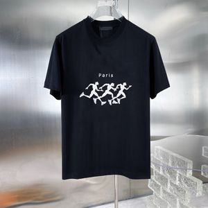 Paris mode d'été mode polaire high street coton T-shirt Sweat T-shirt pull T-shirt Respirant hommes et femmes imprimé à motifs