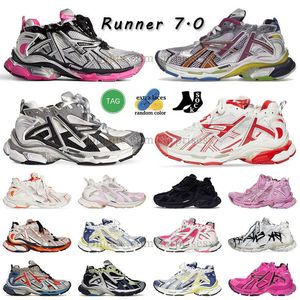 paris track runner 7.0 casual schoenen designer dames heren maat 12 paris runners 77.0 platform sneakers triple s geheel zwart en wit roze paars retro beige wandeltrainer