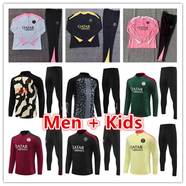 Paris Tracksuit 2024 2025 MBAPPE KIDES AND HOMMES 23 24 25 PPSG FOOTBALL TRACH TRACK ENTRA
