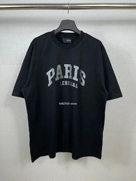 Paris Plus T-shirt Designer Heren T-shirt 100% katoen met korte mouwen Topkleding Luxe Letterprint Hoge kwaliteit Heren Plus Size Tees Doek Oversize XS-L