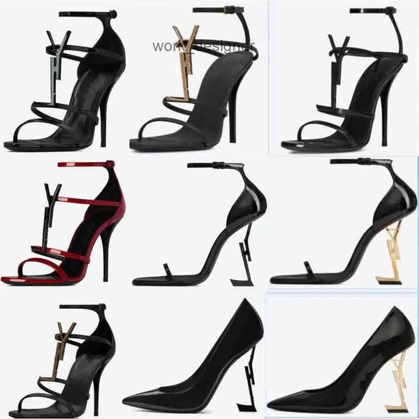 Paris Femmes Chaussures habitaires Red Bottom High à talons Luxurys Designers Shoe 10cm talons Black Golden Gold Wedding Bottoms Ysls Yves Saint Laurant Laurent Вы Jltk