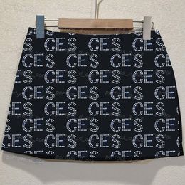 Strass damesjurk sexy zwarte minirokken trendy rok met voeringshorts