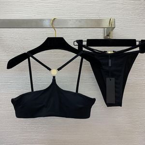 Luxe sexy dames bikinis badmode merk zwart gevoerde push -up zwempak split charmant strand zwembad feestjes pakken