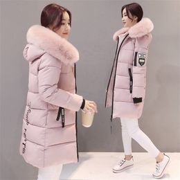 Parka Femmes Manteaux D'hiver Long Coton Casual Fourrure À Capuche Vestes Femmes Épais Chaud Parkas D'hiver Femme Pardessus Manteau MLD1268 201210