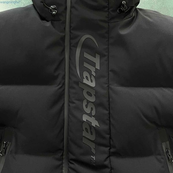 Parkas 2023 Trapstar Jacket UK Designer de luxe de haute qualité 1 Hyperdrive Technical Down - Version noire Vêtements d'extérieur pour hommes à capuche Oii3