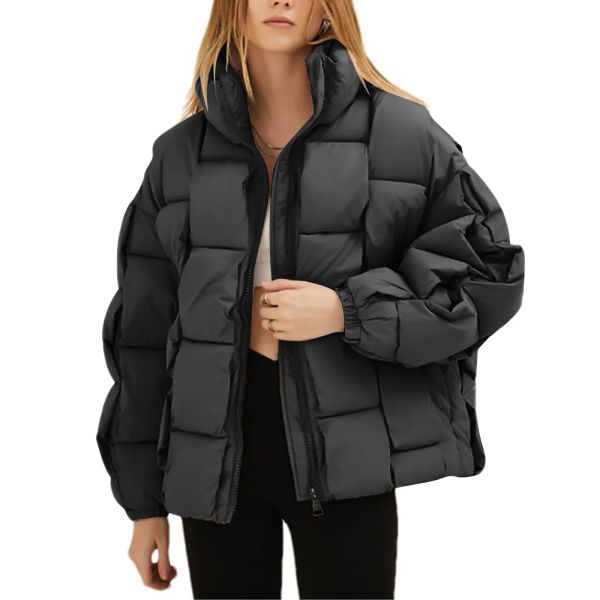 Parkas Parka corta de algodón para mujer, chaqueta informal acolchada gruesa y cálida para invierno, chaqueta Anorak para mujer, chaqueta de negocios para mujer 2023