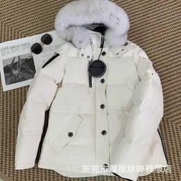 Parkas Tijeras canadienses Traje de ala de zorro para mujer Cuello de piel grande Ropa de trabajo gruesa Abrigo corto de alce para hombre Invierno