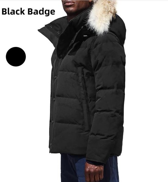 Diseñador de parkas para hombre Down Jackets Red Black Label Homme Jassen Winter Parka Big Fur con capucha