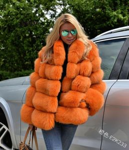 Parkas Fake Fox Fur Coat Femme FAUX FAUSE FEMMES FEMME HIVER Col de fourrure épaisse épais