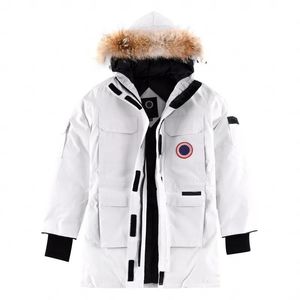 Parkas GOOSE Down Jacket 08 Expedption Mujer y hombre 08s Cuello de piel de lobo Longitud media Invierno Nuevo estilo canadiense superó la ropa Thi