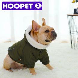 Parkas Hoopet Dog Vêtements Hiver Warm Pet Dog Veste de chien Puppy Chihuahua Clothing Hoodies For Small Medium Dogs Puppy Tenue