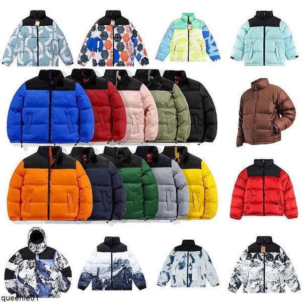 Parkas Hommes hiver broderie à capuche doudoune chaude Parka manteau Puffer lettre imprimer vêtements d'extérieur impression multicolore impression nord raceds