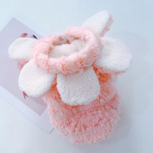Parkas Petcircle Dog Vêtements Fleur Chatte Mabinement chaud rose pour Bulldog Corgi Pug chien pour petit et moyen pour animaux de compagnie Costume à sweat à sweat