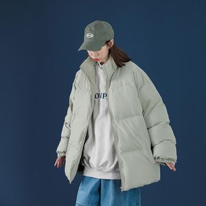 Parkas Streetwear Koreaanse vrouw Winter Warm Jackets Parkas Solid Color Casual Outswear 2022 Harajuku Womans Parkas Pockets Clothing M5XL