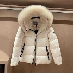 Parkas Top Diseños Calidad Mujer Lady Girl Down Jacket Mujer Diseñador Marca White Duck Downs Foxes Cuello de piel Fluffy Warm Belted Casual