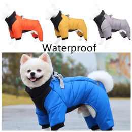 Parkas Sauthoue pour animaux de compagnie imperméable pour chiens petits et moyens vêtements pour chiens Veste d'hiver extérieure manteau chaud chien saut à saut bleu gris s3xl