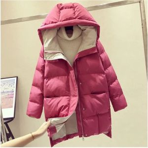 Parkas Abrigo de invierno Chaqueta acolchada con capucha para mujer Chaqueta Parka cálida Envío gratis Longitud media Top Venta al por mayor Tallas grandes Ocio suelto Nuevo