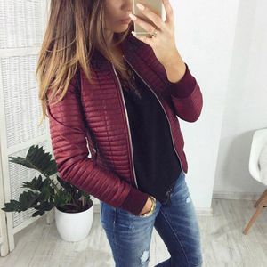 Parkas femmes printemps automne manteau Section courte vêtements d'extérieur coton rembourré veste chaude vêtements d'extérieur décontracté rose noir mince vêtements féminins