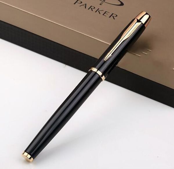 Livraison gratuite Parker IM stylo à bille fournitures stylos parker noir fournitures de bureau papeterie stylo à bille tout métal hot3