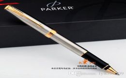 Parker Rollerball Pen Argent Golden Clip stylos Haute Qualité Bureau Écriture Papeterie Fournitures promotion roller ball pen good1992522