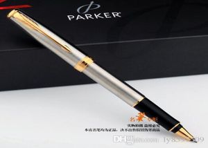 Parker Rollerball Pen Argent Golden Clip stylos Haute Qualité Bureau Écriture Papeterie Fournitures promotion roller ball pen good6423221