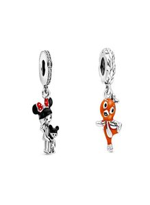 Parks Epcot Flower Garden Little Florida Orange Bird Charm Moeder en Kind charms 925 Sterling Zilver fit hanger ketting brac6719032