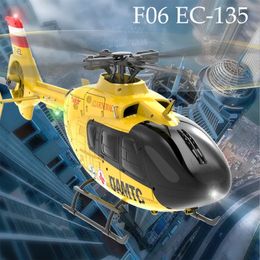 Parkten F06EC135 136 24G RC Hélicoptère 6CH 6G sans Aileons Drone arobatique à moteur sans balais pour jouets adultes 240520